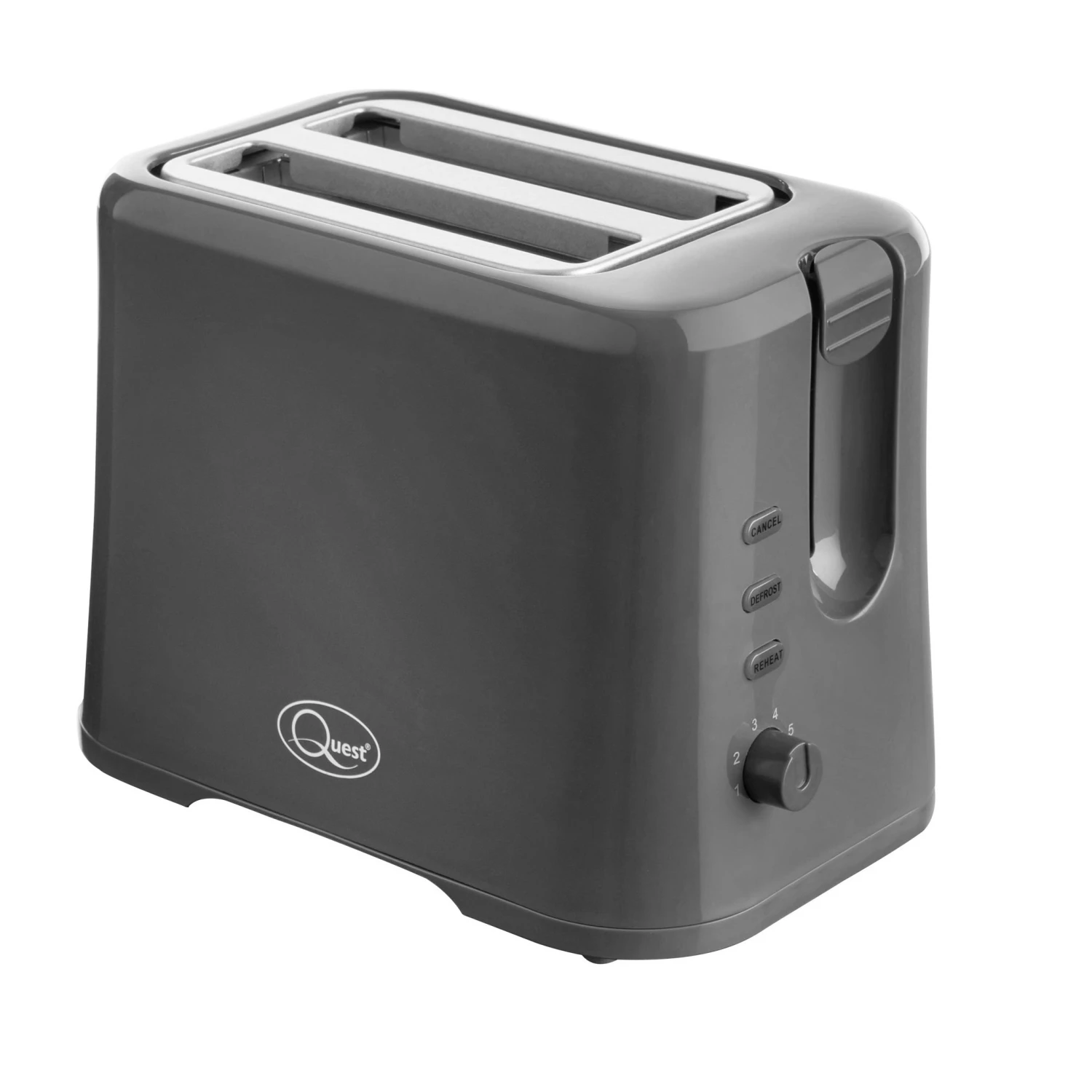 Quest 2 Slice Plastic Toaster - Grey 1 Quest 2 Slice Plastic Toaster - Grey