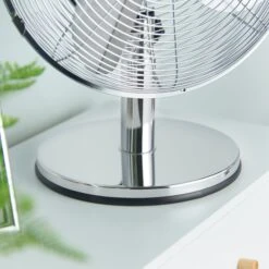 LEWIS'S 12 Inch 3 Speed Desk Fan Chrome -Tower Store 4316176 IMAGE5