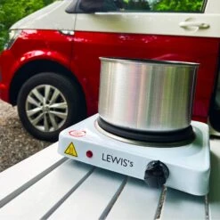 Lewis's Hotplate Single 1500W - White -Tower Store 4322443
