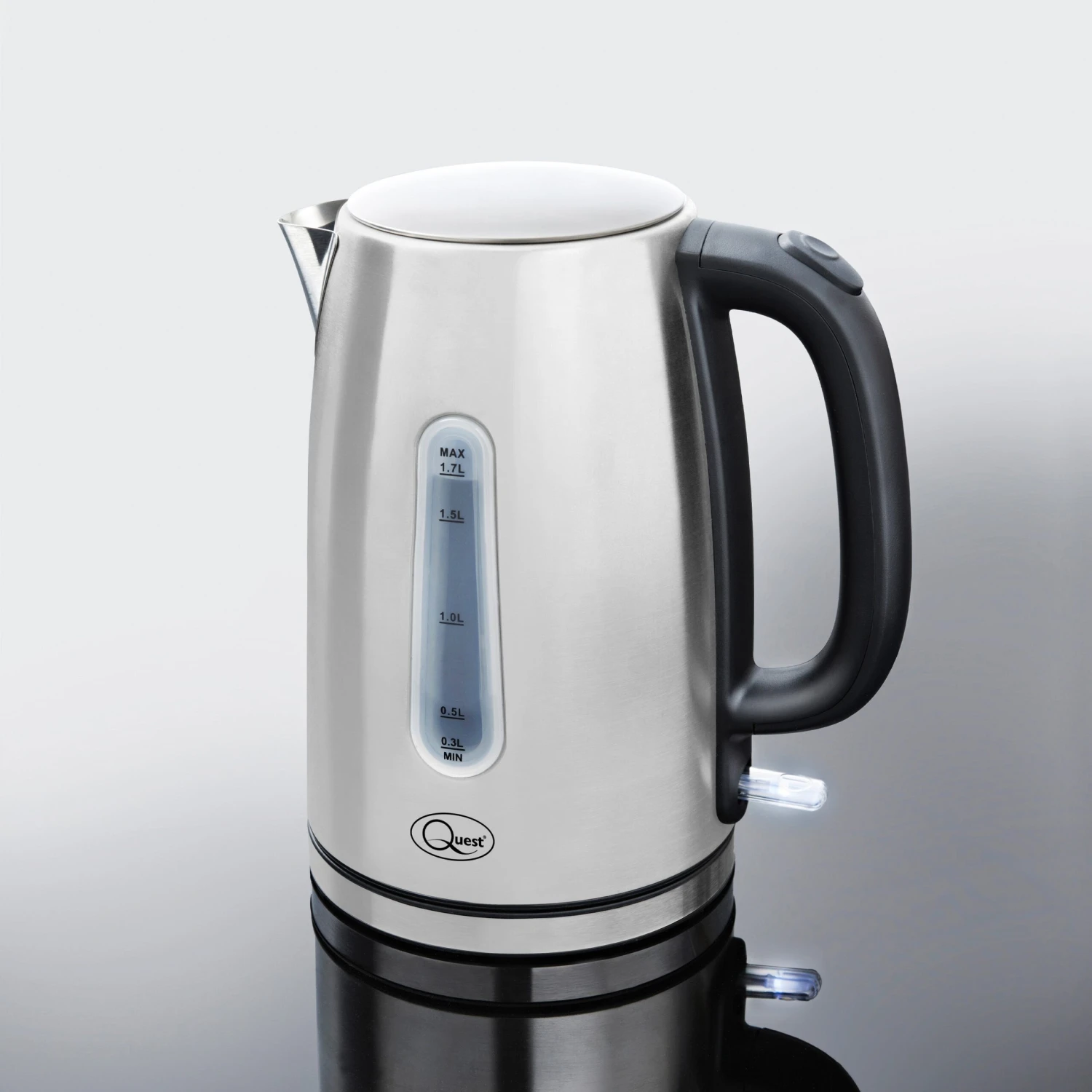 Quest 1.7L 3KW Stainless Steel Jug Kettle - Silver 2 Quest 1.7L 3KW Stainless Steel Jug Kettle - Silver - Image 2