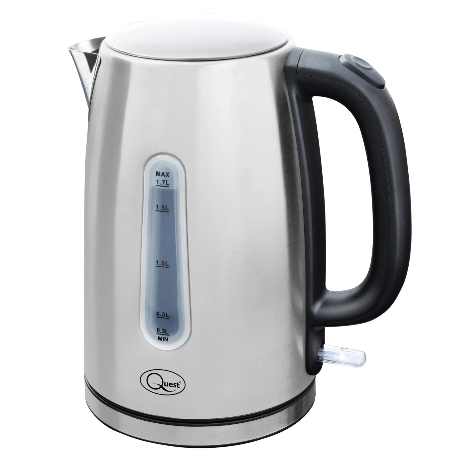 Quest 1.7L 3KW Stainless Steel Jug Kettle - Silver 1 Quest 1.7L 3KW Stainless Steel Jug Kettle - Silver