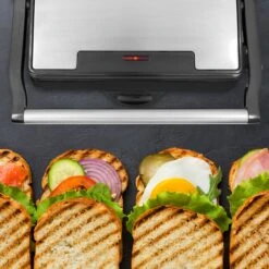 Quest Deluxe Health Grill & Panini Press Marble Coated - Silver -Tower Store 4329633 1