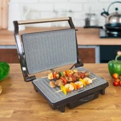 Quest Deluxe Health Grill & Panini Press Marble Coated - Silver -Tower Store 4329633 12