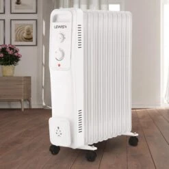 Lewis's Oil Filled Radiator 11 Fin - 2500w White -Tower Store 4340300 11 Fin Oil FIlled Radiator lifestyle 2000x2000 1