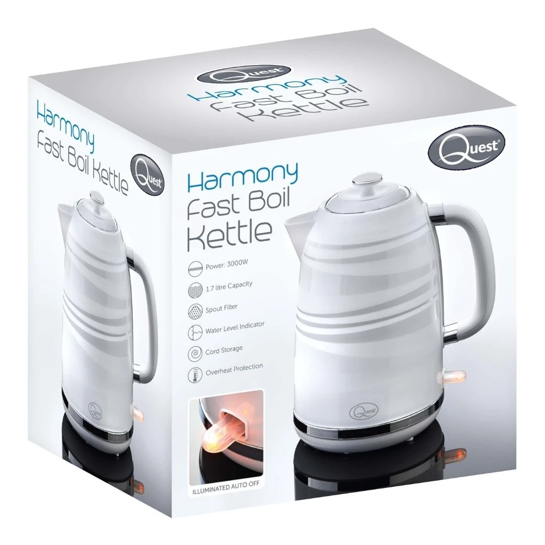 Quest Harmony Jug Kettle 1.7L 3KW - White 2 Quest Harmony Jug Kettle 1.7L 3KW - White - Image 2