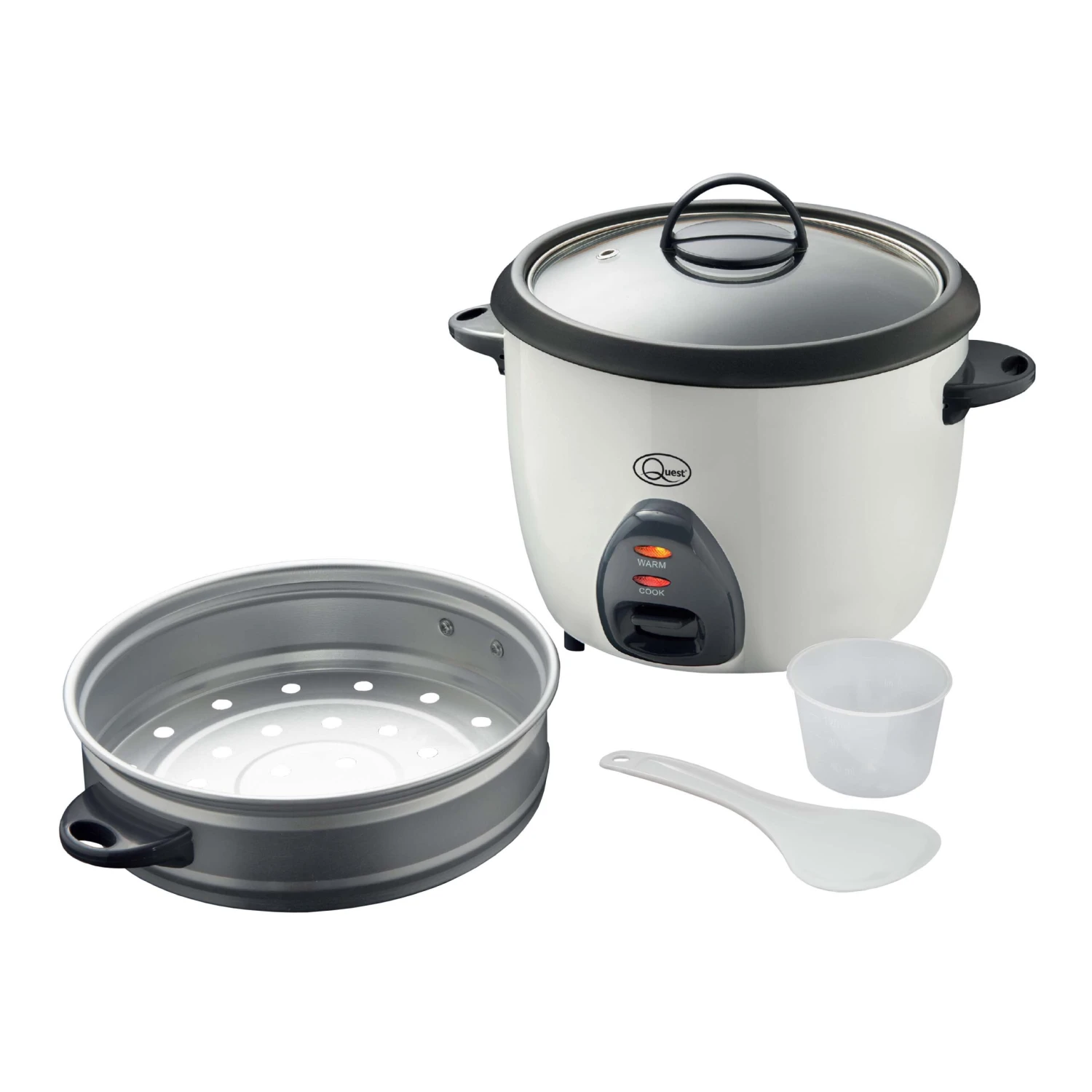 Quest Rice Cooker & Steamer 1.5L - Silver 4 Quest Rice Cooker & Steamer 1.5L - Silver - Image 4
