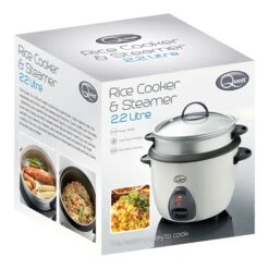 Quest Rice Cooker & Steamer 2.2L - Silver 12 Quest Rice Cooker & Steamer 2.2L - Silver -Tower Store 4972914 Quest Rice Cooker Steamer 2 1