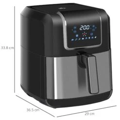 HOMCOM Digital Air Fryer 6.5L - Black -Tower Store 4y4faa17e70dafc22 8ed414d2 0c5a 4bec a1e8 71c4ff8b62e0