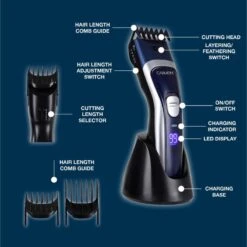 Carmen Men's Signature Hair Trimmers - Midnight Blue -Tower Store 50135484