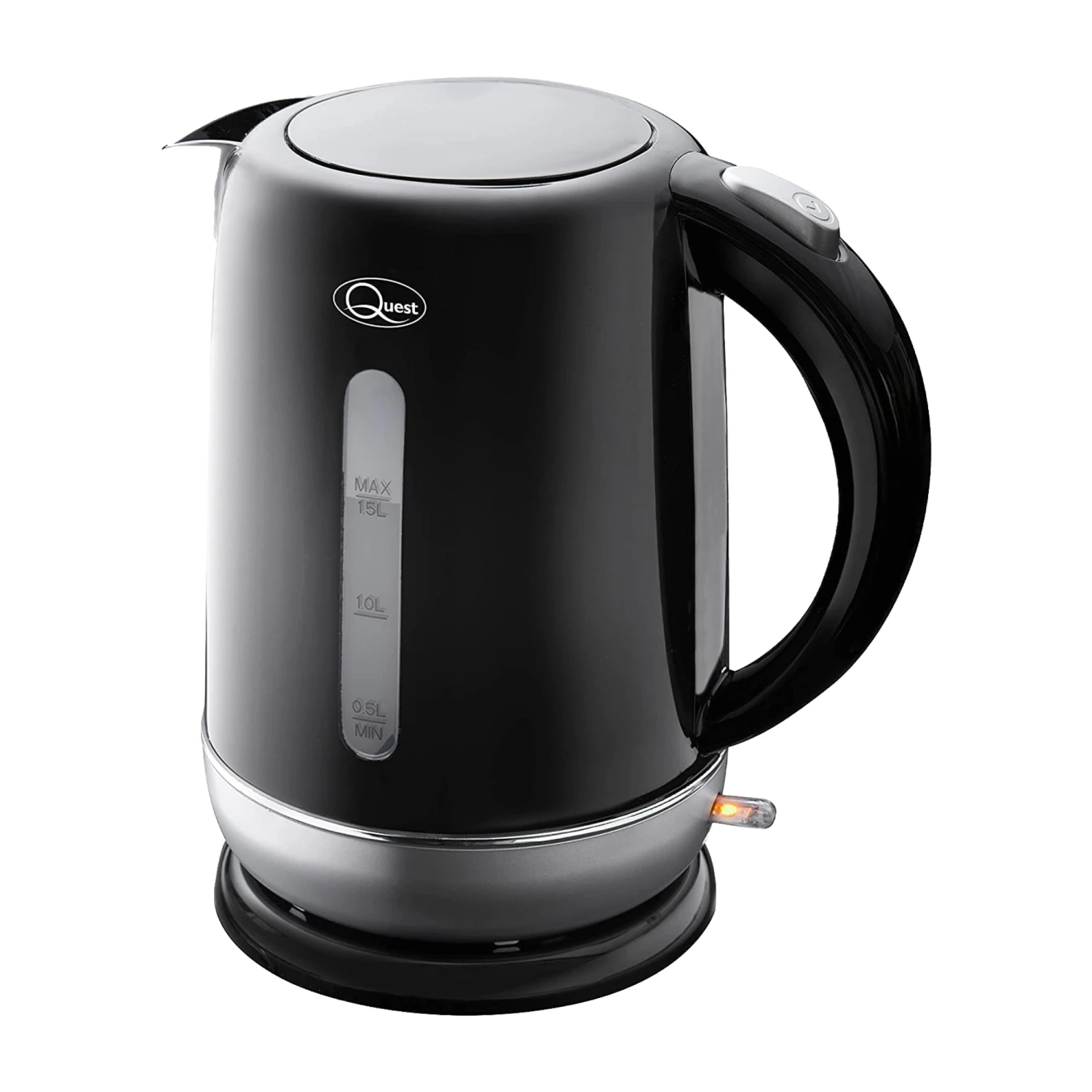 Quest Jug Kettle 1.5L Fast Boil - Black & Silver 1 Quest Jug Kettle 1.5L Fast Boil - Black & Silver