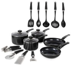 Morphy Richards Equip 14 Piece Pan & Tools Set - Black