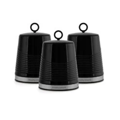 Morphy Richards Dune Set Of 3 Canisters - Black -Tower Store 976004 02