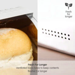 Morphy Richards Dimensions Roll Top Bread Bin - White -Tower Store 978051 04