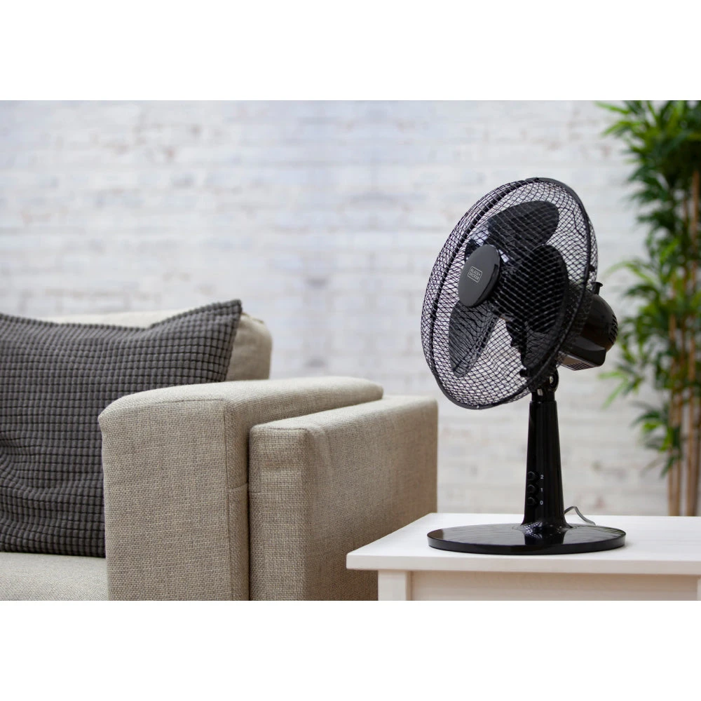 Black & Decker Black+Decker Pedestal Fan With Stand 9" - Black 3 Black & Decker Black+Decker Pedestal Fan With Stand 9" - Black - Image 3