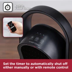 Black & Decker Black+Decker Ceramic Heater 1.8KW - Black 17 Black & Decker Black+Decker Ceramic Heater 1.8KW - Black -Tower Store BXSH37010GB 05