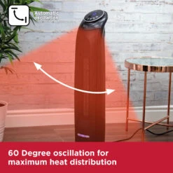 Black & Decker Black+Decker Ceramic Tower Fan Heater 2.2KW - Black -Tower Store BXSH44005GB 07