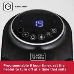 Black & Decker Black+Decker Ceramic Tower Fan Heater 2.2KW - Black -Tower Store BXSH44005GB 08