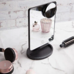 Carmen Illuminated Mirror With LEDs - Black -Tower Store C85020N 02