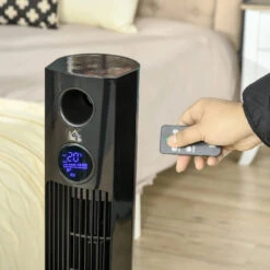 HOMCOM Freestanding Tower Fan 38" With Aroma Function - Black -Tower Store JzF3d617f68a08299 jpg