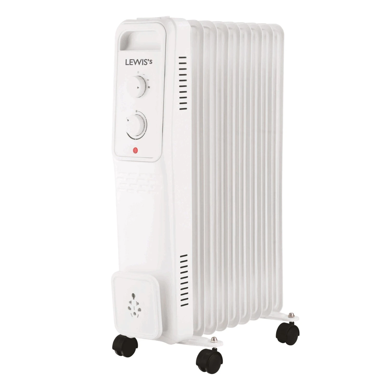 Lewis's Oil Filled Radiator 9 Fin - 2000w White 1 Lewis's Oil Filled Radiator 9 Fin - 2000w White