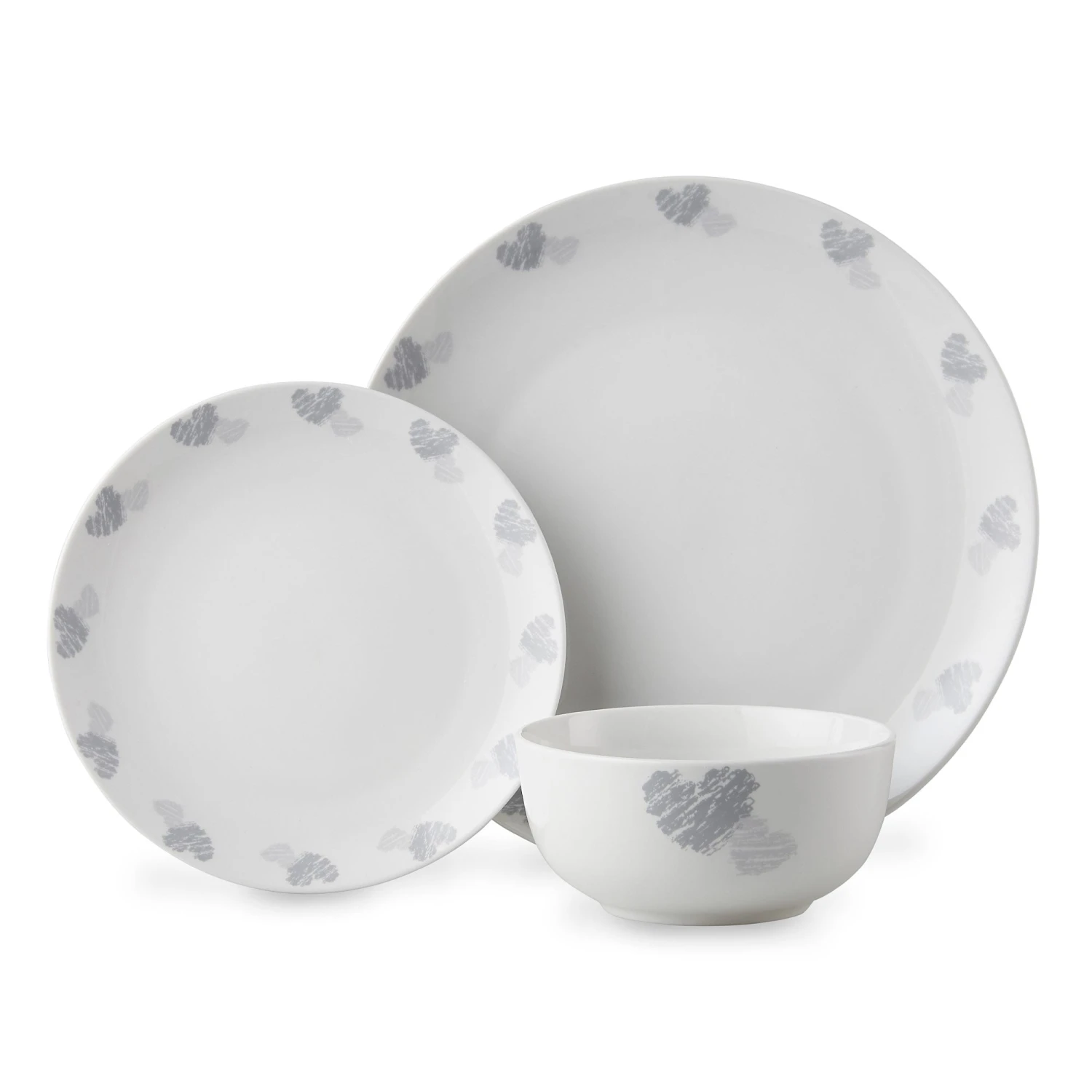Lewis's 12 Piece Dinner Set - Hearts 1 Lewis's 12 Piece Dinner Set - Hearts