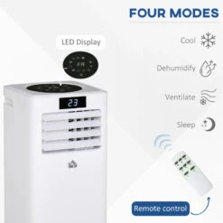 HOMCOM Air Conditioner Unit - White -Tower Store OWO88c17f8b475560 jpg