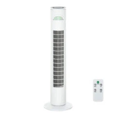 HOMCOM Tower Fan 30'' Freestanding - White