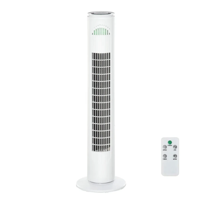 HOMCOM Tower Fan 30'' Freestanding - White 1 HOMCOM Tower Fan 30'' Freestanding - White
