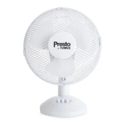 Tower Presto Desk Fan 9" - White