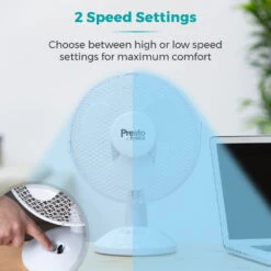 Tower Presto Desk Fan 9" - White -Tower Store PT600001 04
