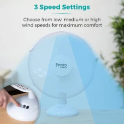Tower Presto Desk Fan 12" - White -Tower Store PT600002 04