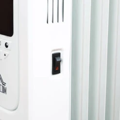 HOMCOM Home Savers 1630W Oil Filled Radiator, 7 Fin Portable Heater W/ Timer Remote Control White -Tower Store Pev5e517dc3c1dd8c jpg