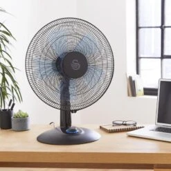 Swan Desk Fan 12" - Black -Tower Store SFA23022N 03