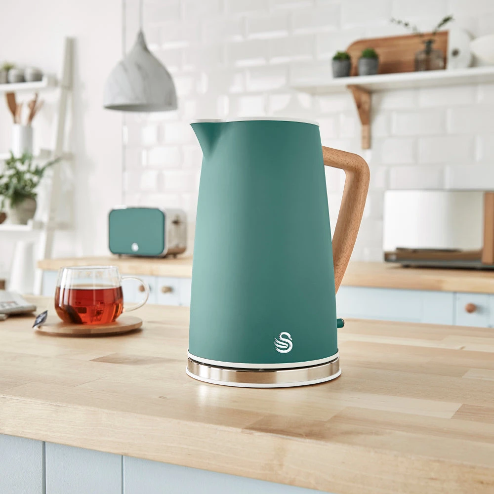Swan Nordic Cordless Kettle 1.7L - Green 2 Swan Nordic Cordless Kettle 1.7L - Green - Image 2