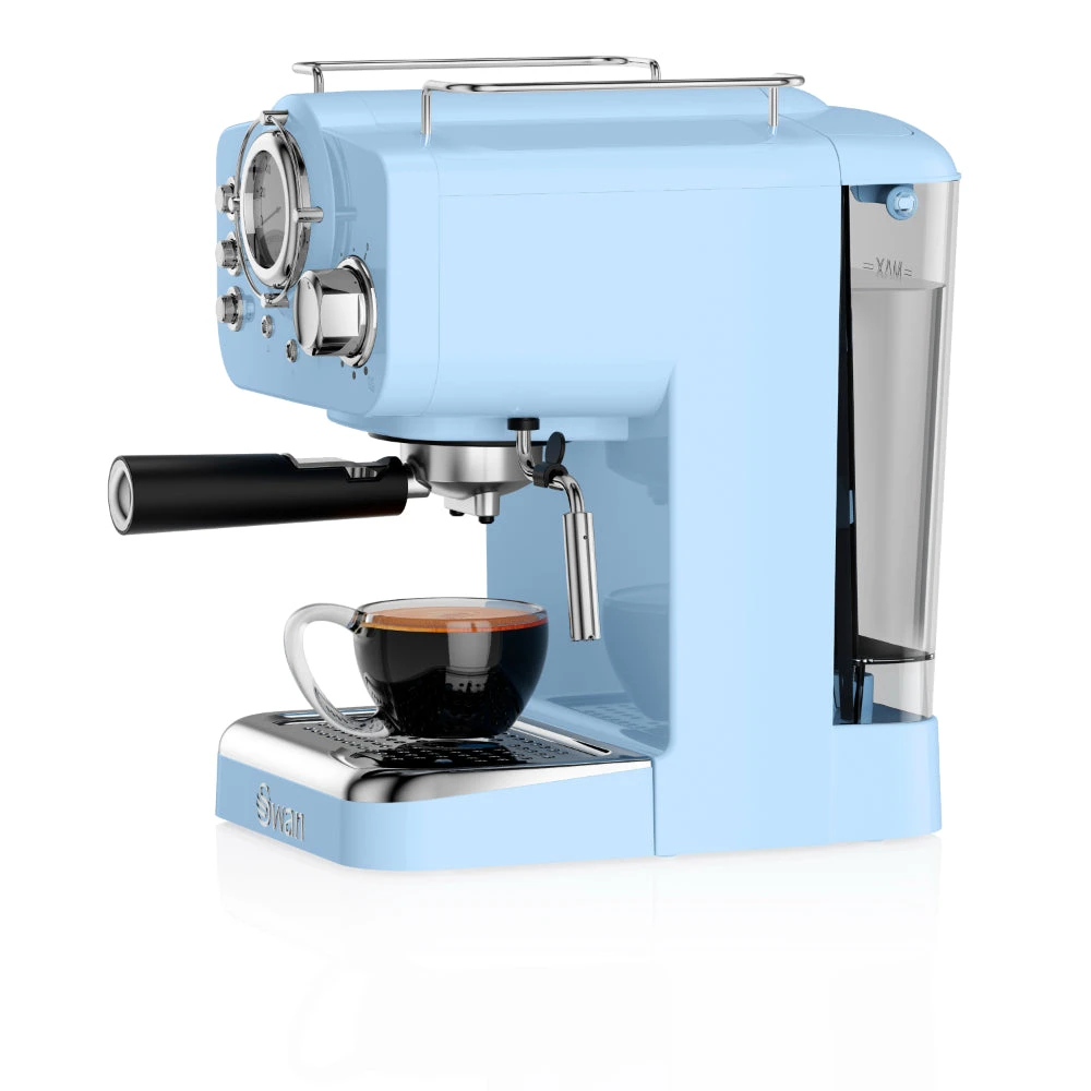 Swan Pump Espresso Coffee Machine - Blue 14 Swan Pump Espresso Coffee Machine - Blue - Image 14