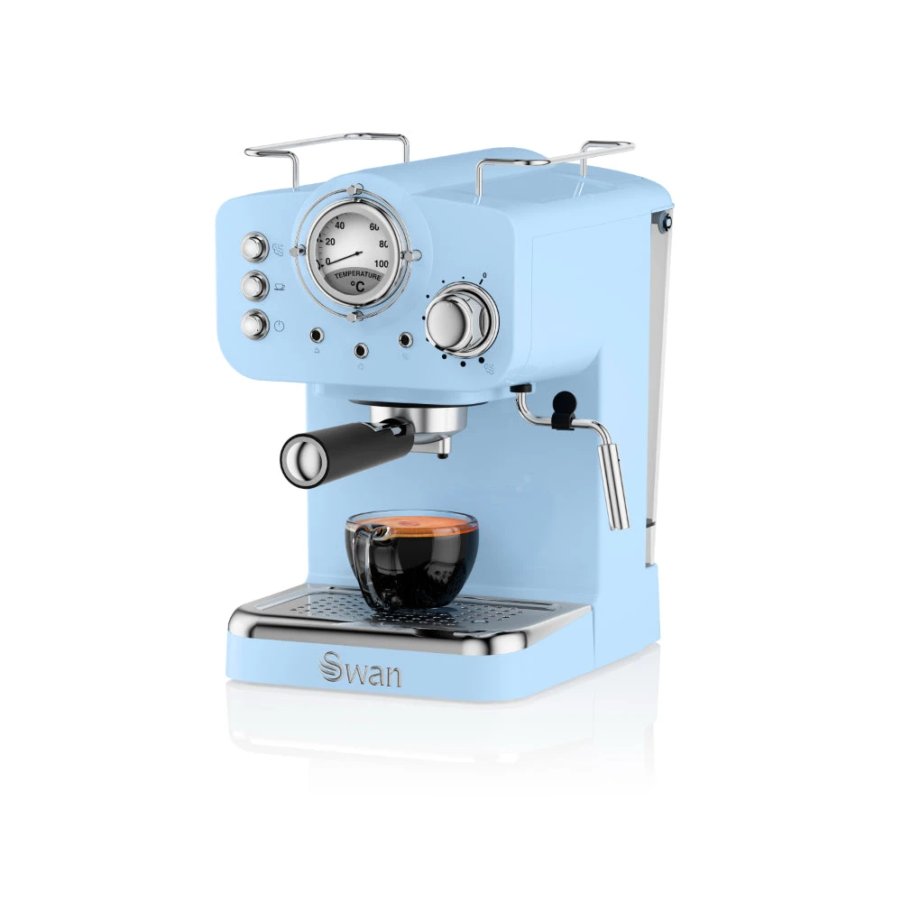Swan Pump Espresso Coffee Machine - Blue 1 Swan Pump Espresso Coffee Machine - Blue