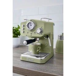 Swan Pump Espresso Coffee Machine - Green 14 Swan Pump Espresso Coffee Machine - Green -Tower Store SK22110GN 12