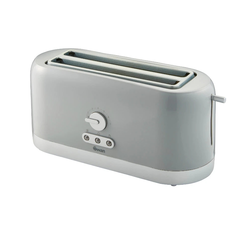 Swan Long Slot 4 Slice Toaster - Grey 1 Swan Long Slot 4 Slice Toaster - Grey