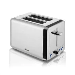 Swan Polished 2 Slice Toaster - Stainless Steel