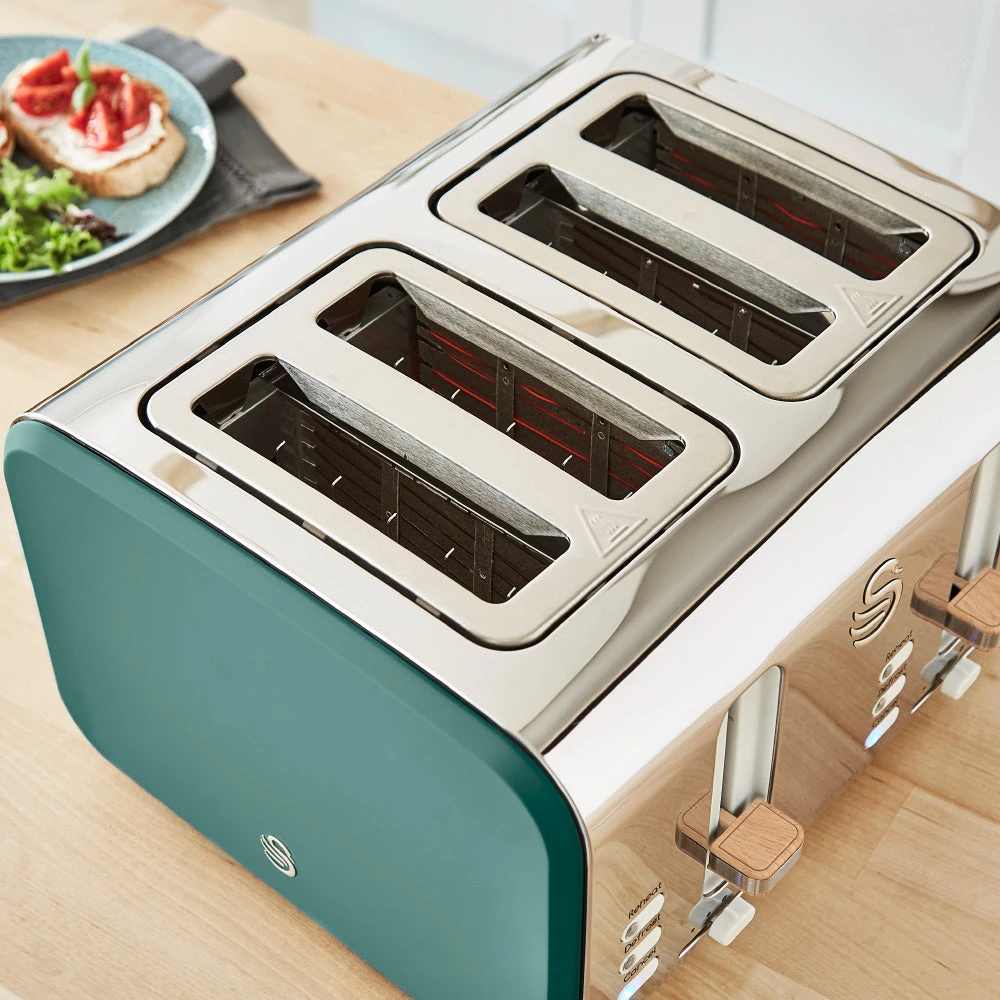 Swan Nordic 4 Slice Toaster - Green 6 Swan Nordic 4 Slice Toaster - Green - Image 6