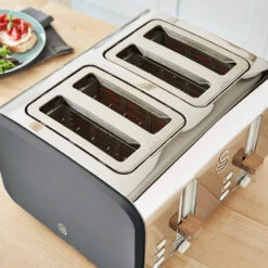 Swan Nordic 4 Slice Toaster - Grey -Tower Store ST14620GRYN LIFESTYLE 4
