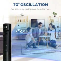 HOMCOM Freestanding Tower Fan 38" With Aroma Function - Black -Tower Store Sddb10181a478e929 jpg