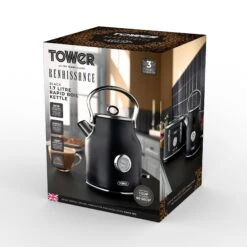 Tower Renaissance 1.7L 3KW Kettle - Black -Tower Store T10063BLK 09