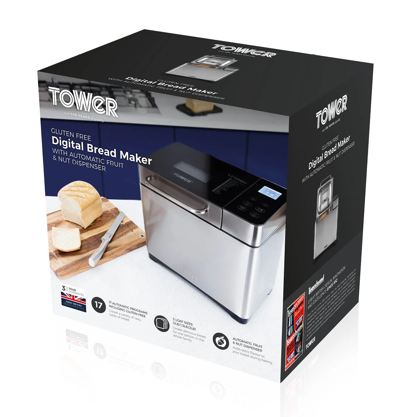 Tower Gluten Free Digital Bread Maker With Nut Dispenser 7 Tower Gluten Free Digital Bread Maker With Nut Dispenser - Image 7