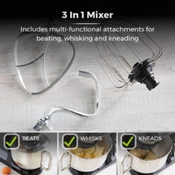 Tower Stand Mixer 1000W - Black 24 Tower Stand Mixer 1000W - Black -Tower Store T12033 03