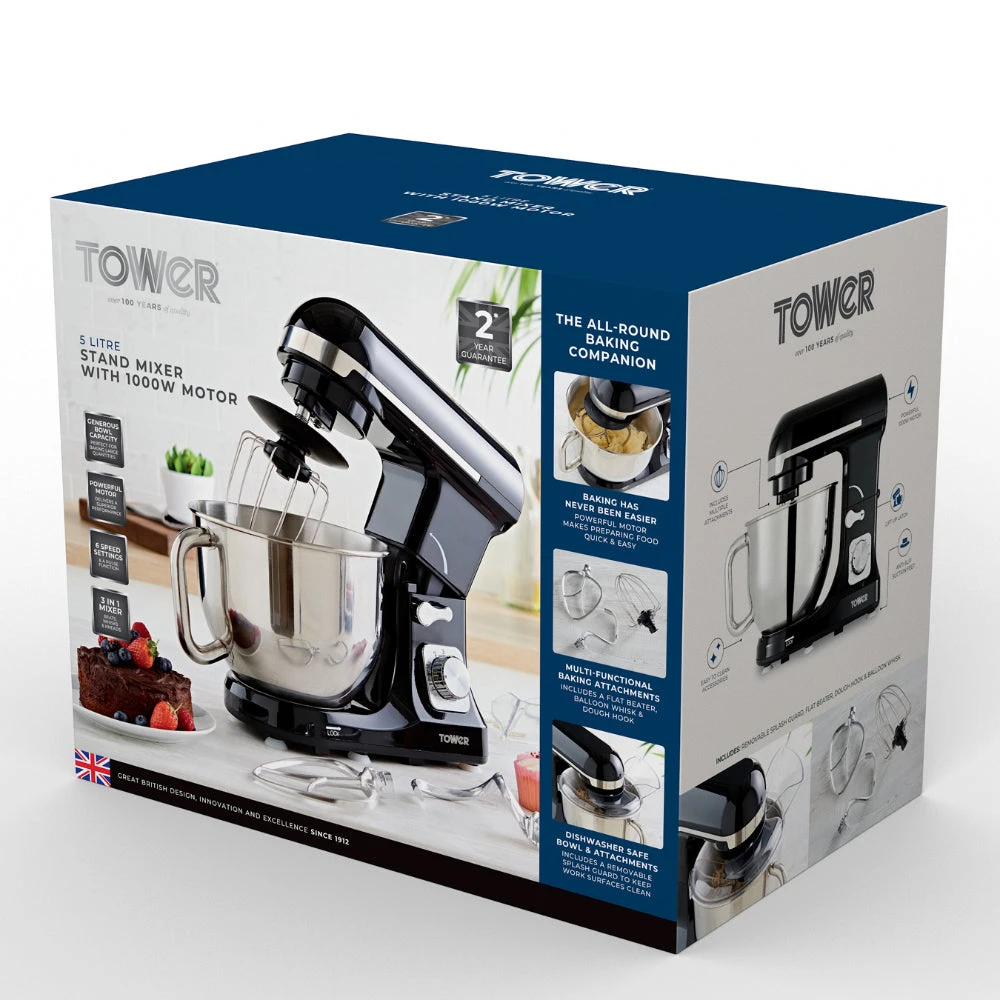 Tower Stand Mixer 1000W - Black 3 Tower Stand Mixer 1000W - Black - Image 3