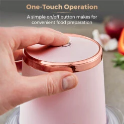Tower Cavaletto 350W 1 Litre Glass Mini Chopper - Pink -Tower Store T12058PNK 06