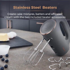 Tower Cavaletto 300W Hand Mixer - Grey -Tower Store T12061RGG 05 8b3eb1b1 8671 44a5 88db c6776adf09ce