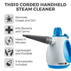 Tower Handheld Steam Cleaner - Blue 14 Tower Handheld Steam Cleaner - Blue -Tower Store T134000 02 a75cc7e7 ddf3 4588 8632 1895e6d188fd
