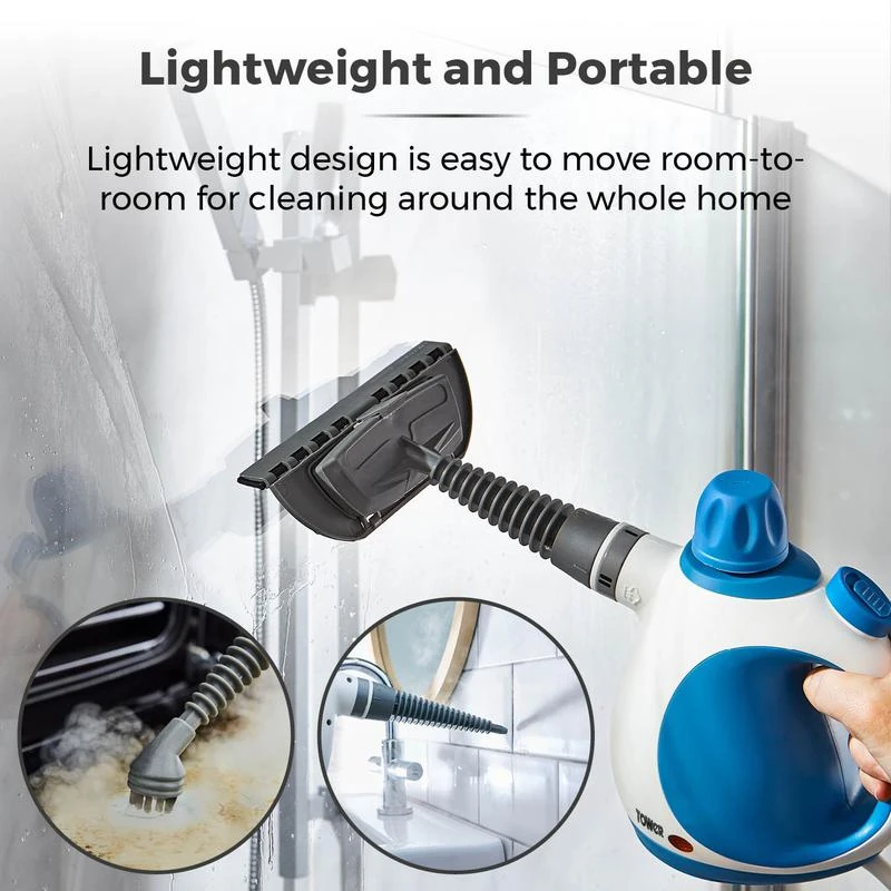 Tower Handheld Steam Cleaner - Blue 2 Tower Handheld Steam Cleaner - Blue - Image 2